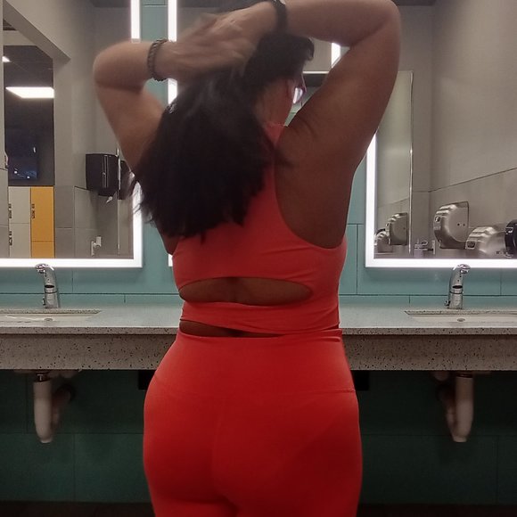 Women's Light Support Brushed Sculpt High-Neck Sports Bra - All in Motion C - Picture 5 of 7